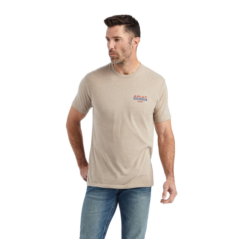 Ariat T-Shirts Herren - Flag Flow Khaki ( MWGVR-7264 )